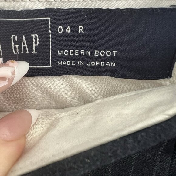 Gap Modern Boot Pants 4R Blue Pinstripe Slacks Trousers NWOT - Picture 7 of 8